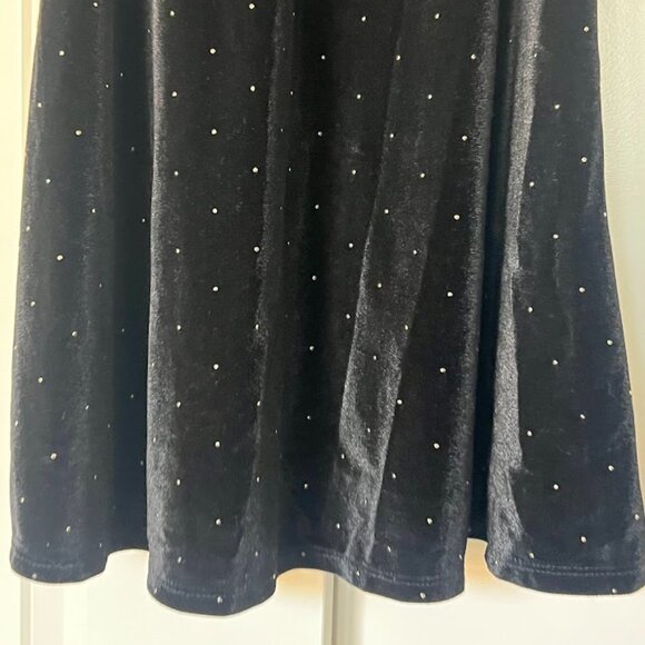 Epic Threads Gold Black Sparkle Sequin Velour Collared Dress Size Medium - Picture 7 of 11